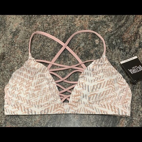 Victoria’s Secret padded sexy Strappy lace up Font sport bra multicolor Medium - Picture 5 of 6